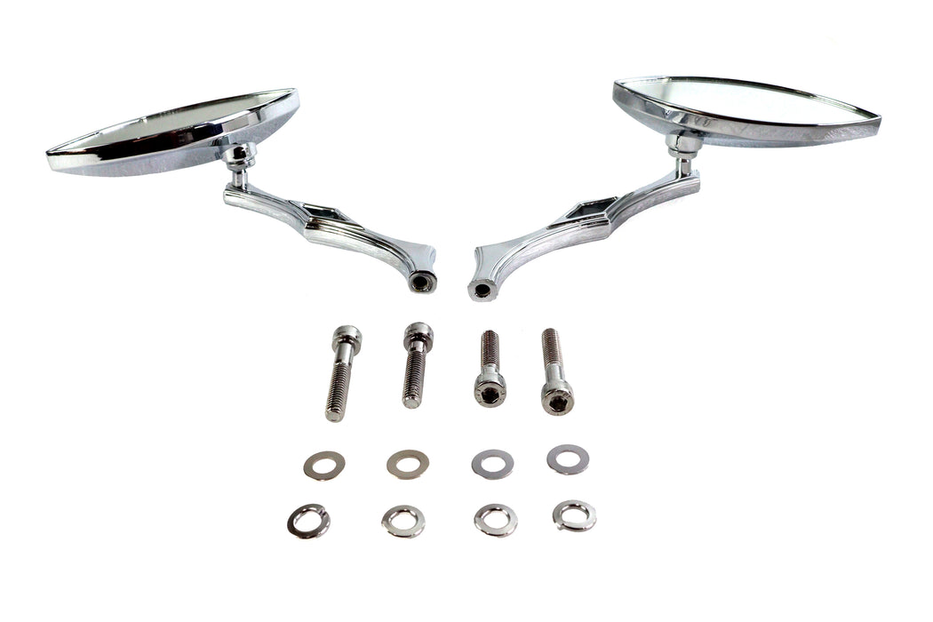 Wyatt Gatling Eagle Eye Mirror Set Billet Chrome