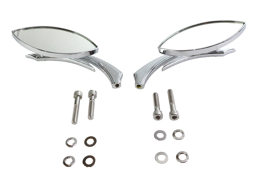 Wyatt Gatling Eagle Eye Mirror Set Billet Chrome