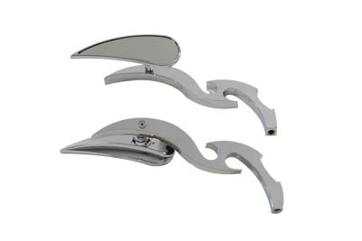 Wyatt Gatling Teardrop Mirror Set Chrome