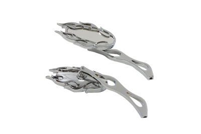 Wyatt Gatling Fireball Mirror Set Chrome