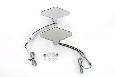 Wyatt Gatling Diamond Shape Mirror Set with Billet Stems - additional view 2