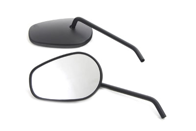 Wyatt Gatling Sidewinder Mirror Set with Round Stems Black