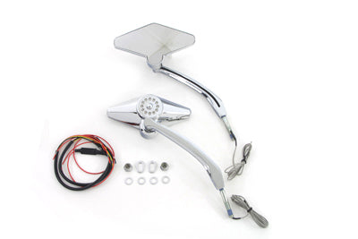 Wyatt Gatling Diamond Shape Mirror Set with Billet Stems - additional view 2