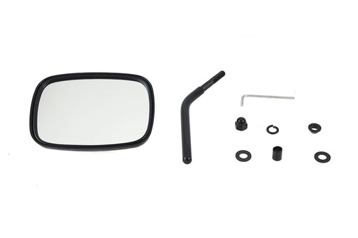 V-Twin Manufacturing Black Replica Swivel Mirror with Short Stem