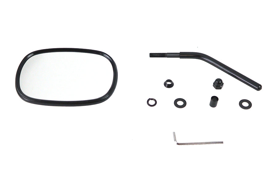 V-Twin Manufacturing Black Rectangular Mirror