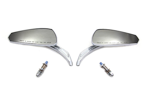 Wyatt Gatling Chrome Tribal Teardrop Mirrors with Billet Stems - additional view 2