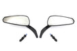 Wyatt Gatling Gloss Black Tribal Teardrop Mirrors with Billet Stems - additional view 2