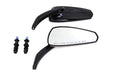 Wyatt Gatling Gloss Black Tribal Teardrop Mirrors with Billet Stems - additional view 4