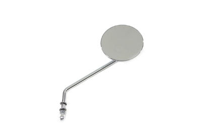 V-Twin Manufacturing Round Mirror Stainless Steel with Billet Stem