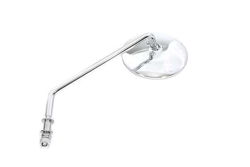 Wyatt Gatling Round Mirror Stainless Steel with Billet Stem