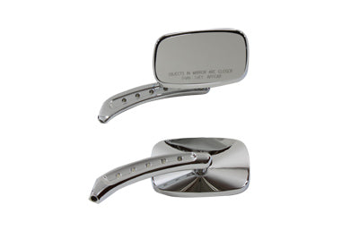 Wyatt Gatling Oval Mirror Set Chrome
