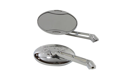 Wyatt Gatling Oval Mirror Set Chrome - additional view 2