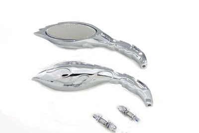 Wyatt Gatling Flame Mirror Set Chrome - additional view 2