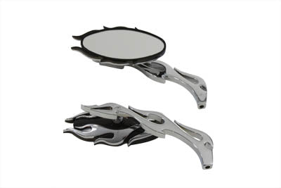 V-Twin Manufacturing Chrome Fireball Mirror Set