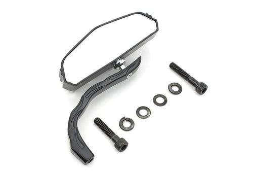 Wyatt Gatling Black 5 Skull Mirror with Billet Worm Stem - additional view 2