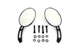Wyatt Gatling Oval Mirror Set with Billet 3 Slot Stem Black
