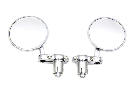 Wyatt Gatling Cafe Style Mirror Set Chrome