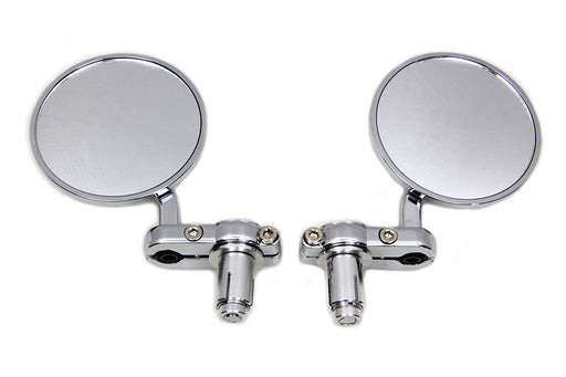 Wyatt Gatling Cafe Style Mirror Set Chrome