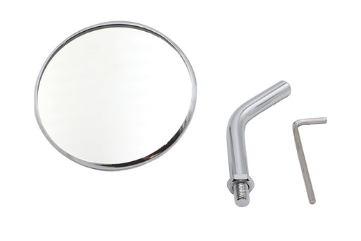 Wyatt Gatling 3 Round Mini Mirror Top Triple Tree Mount Chrome