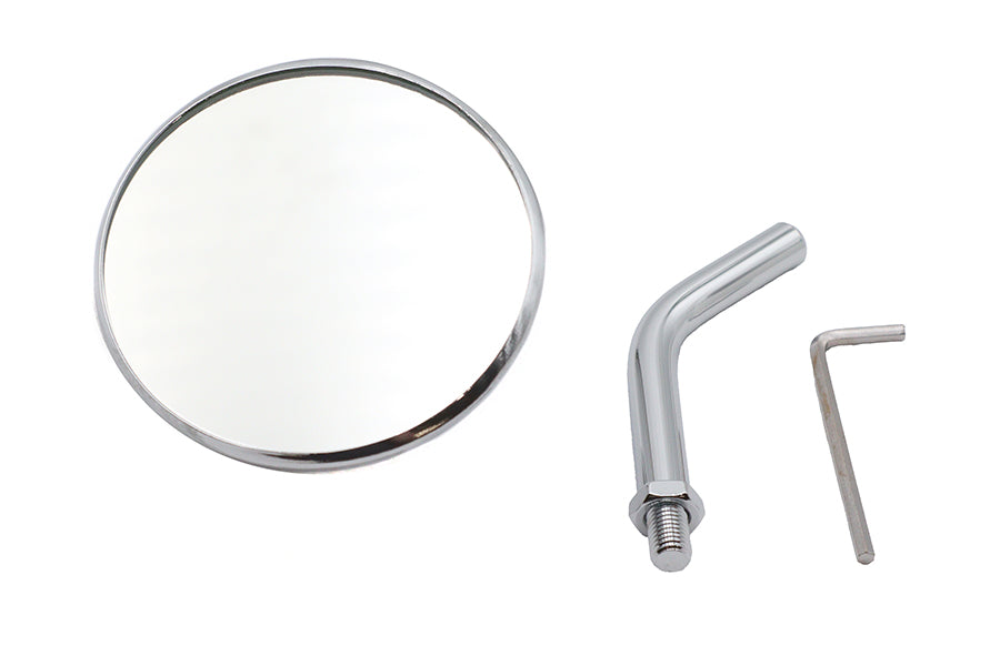 Wyatt Gatling 3 Round Mini Mirror Top Triple Tree Mount Chrome