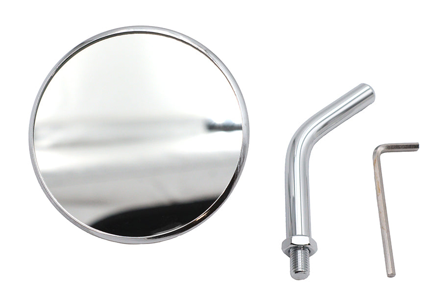 Wyatt Gatling 3 Round Mini Mirror Top Triple Tree Mount Chrome - additional view 2