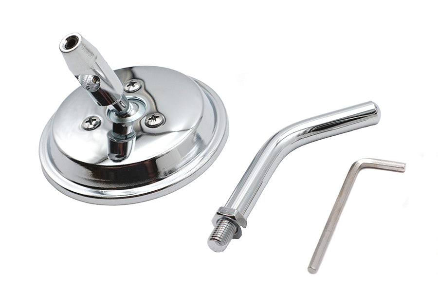 Wyatt Gatling 3 Round Mini Mirror Top Triple Tree Mount Chrome - additional view 3