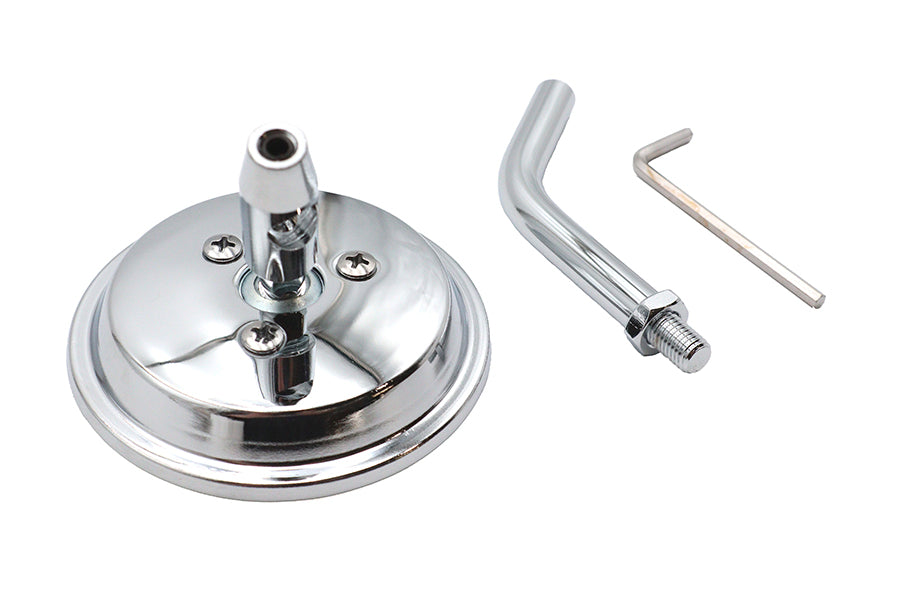Wyatt Gatling 3 Round Mini Mirror Top Triple Tree Mount Chrome - additional view 4