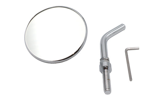 Wyatt Gatling 3 Round Mini Mirror Top Triple Tree Mount Chrome