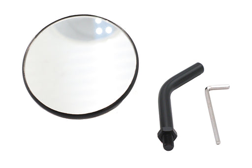 V-Twin Manufacturing 3 Round Mini Mirror Top Triple Tree Mount Black