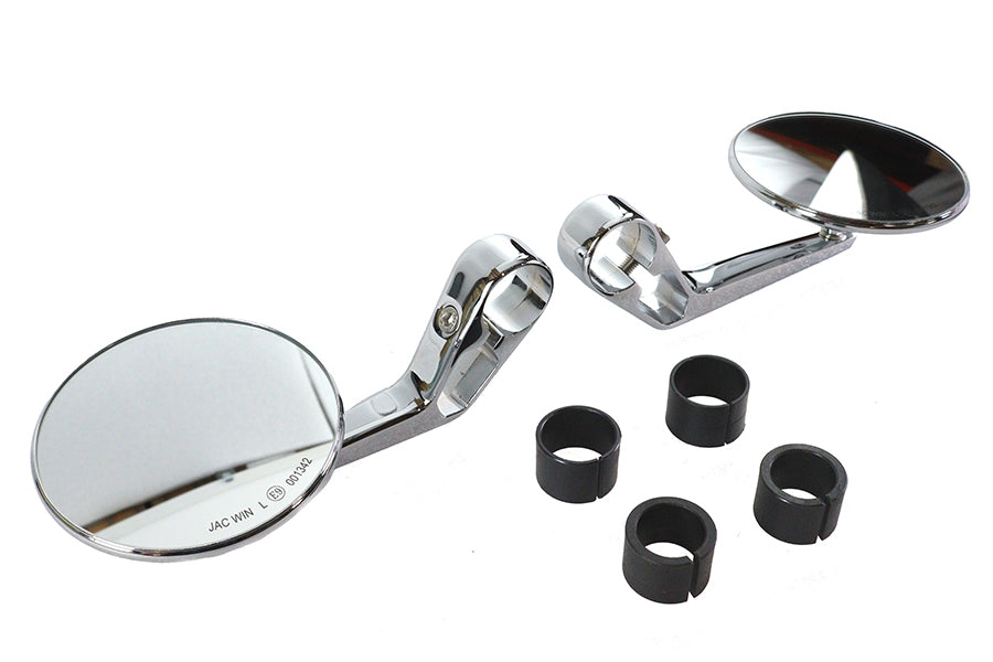 Wyatt Gatling Wyatt Gatling Round Mirror Set Chrome - additional view 3
