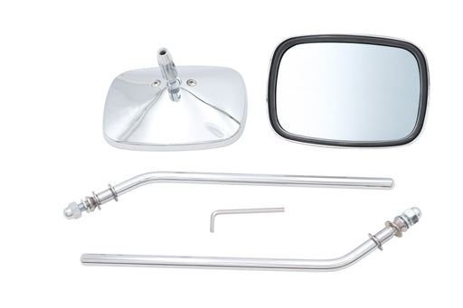 Ultima Chrome Rectangle Mirror Set with Round Stems - additional view 2