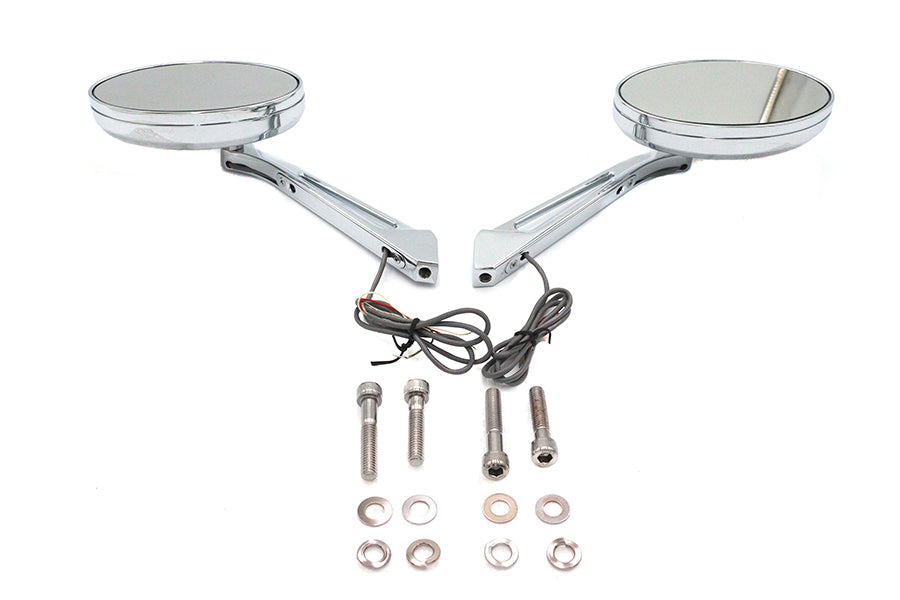 Wyatt Gatling Ellipse Mirror Set with LED Turn Signal
