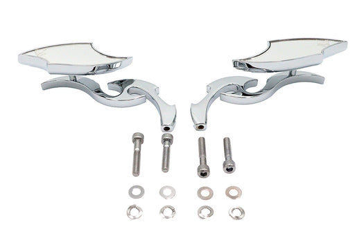 Wyatt Gatling Lucifer Mirror Set Billet with Scroll Stem