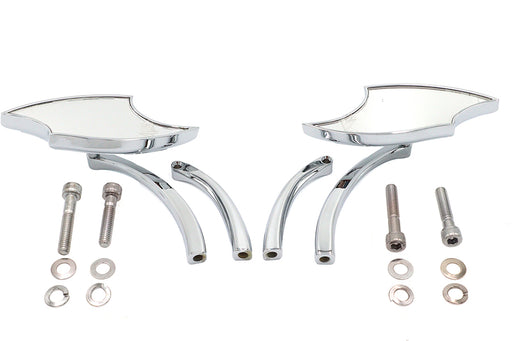 Wyatt Gatling Lucifer Mirror Set Billet with Curve Stem