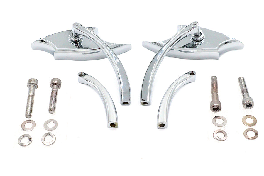 Wyatt Gatling Lucifer Mirror Set Billet with Curve Stem - additional view 3