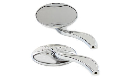 Wyatt Gatling Oval Mirror Set Chrome