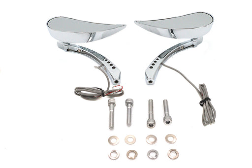 Wyatt Gatling Billet Teardrop Mirror Set
