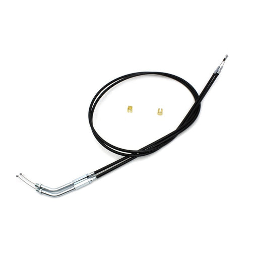 Black Throttle and Idle Cable Set with 45° Elbow Fitting - V-Twin 36-2561