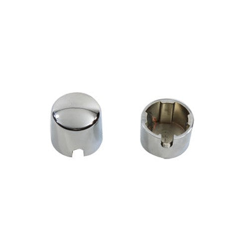 Chrome Rear Axle Nut Cover Set - V-Twin 37-0041 - OEM 44256-01 - Twin Cam Softail 2000-2007