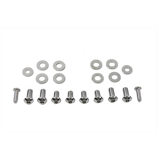 Headlamp Cowl Screw Kit Brushed Chrome - V-Twin 37-0815 - OEM 2824W
