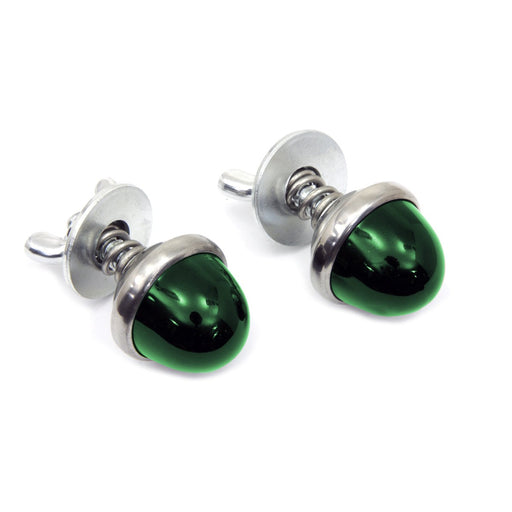 License Plate Reflector Set Green - V-Twin 37-0935