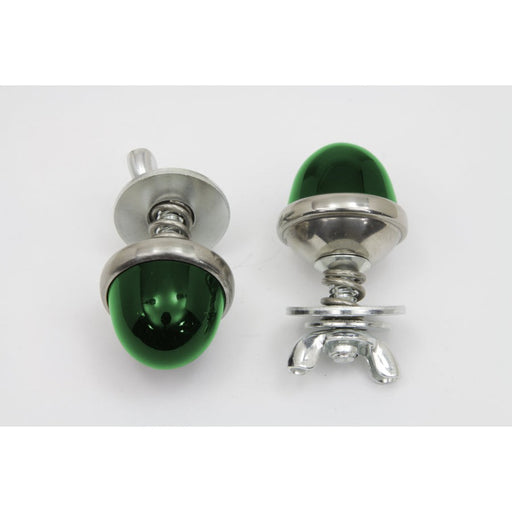 License Plate Reflector Set Green - V-Twin 37-0935