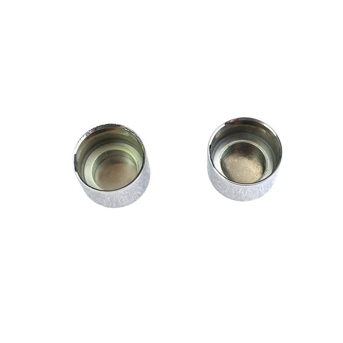 Short Magnetic Docking Points Cover Set Chrome - V-Twin 37-1158 - OEM 48218-10
