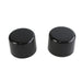 Short Magnetic Docking Points Cover Set Gloss Black - V-Twin 37-1159 - OEM 48221-10