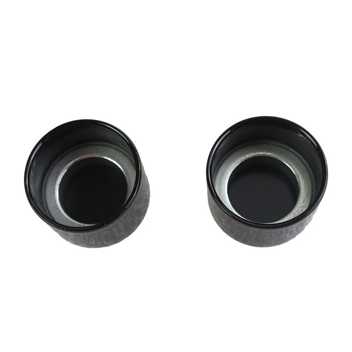 Short Magnetic Docking Points Cover Set Gloss Black - V-Twin 37-1159 - OEM 48221-10