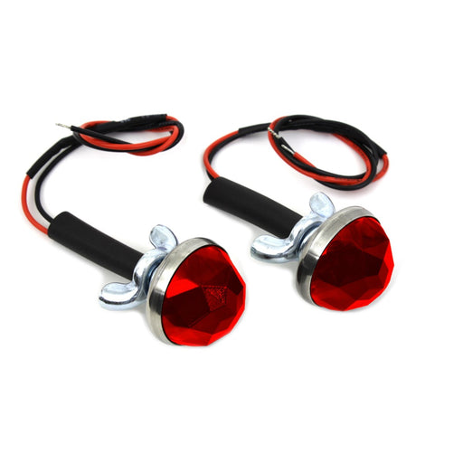 Red LED Reflector Set - V-Twin 37-1428