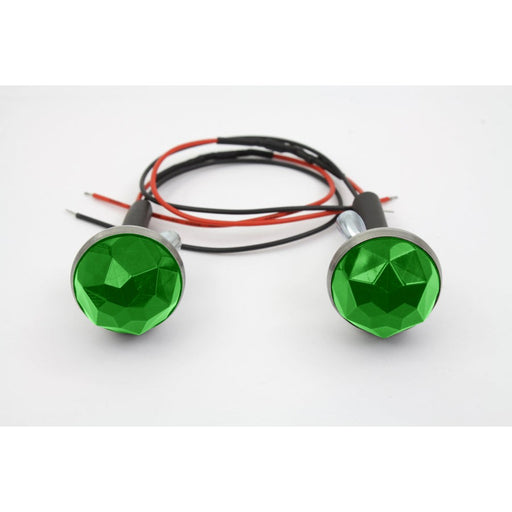 Green LED Reflector Set - V-Twin 37-1431