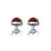 Red Reflector Set - V-Twin 37-1964