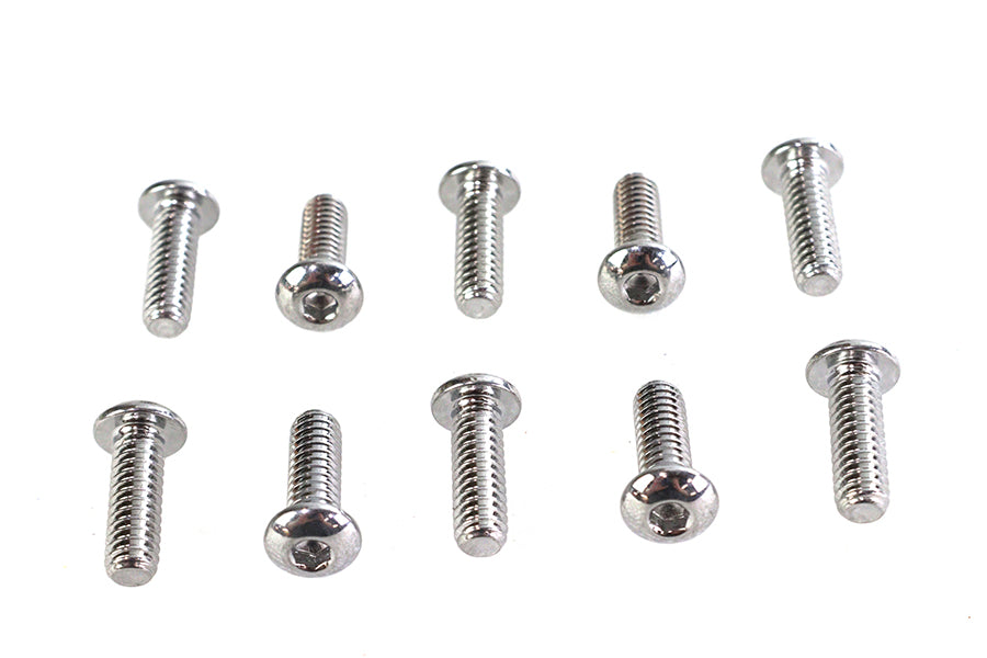 Colony Allen Button Head Screws Chrome 1/4 X 3/4""