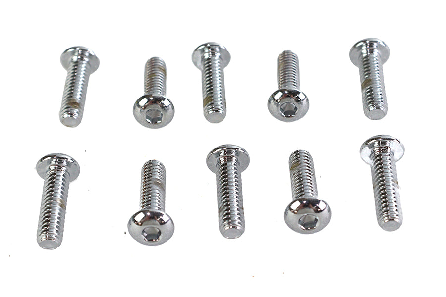 Colony Allen Button Head Screws Chrome 1/4 X 7/8""